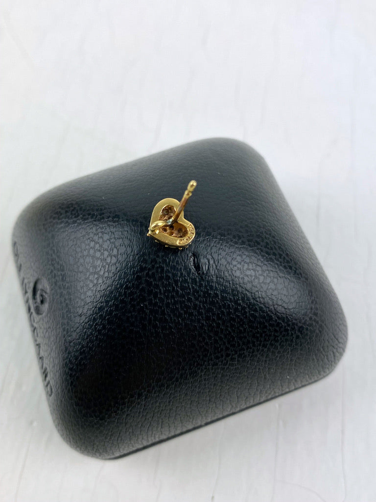 Ole Lynggaard Heart Ørestikker - 18 Karat guld Med Diamanter ( De store)