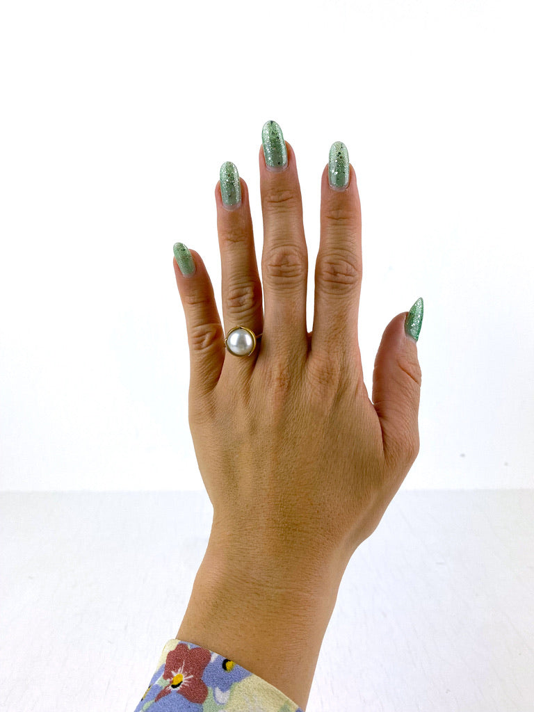Ole Lynggaard Lotus Ring Med Smuk Perle - Str 49