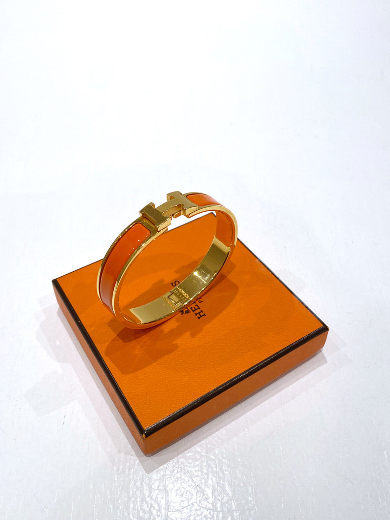 Hermes Armbånd Str GM /18 cm. (Det Store) - Orange - (Nypris 5.400 Kr)