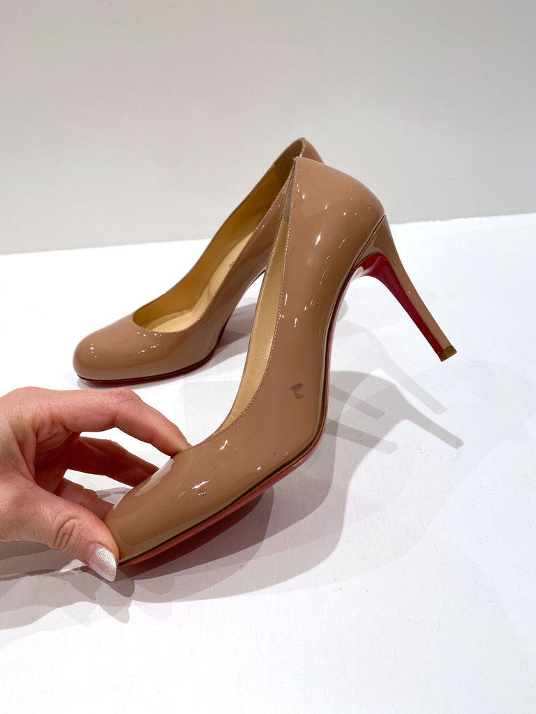 Christian Louboutin Stiletter - Nude - Str 37.