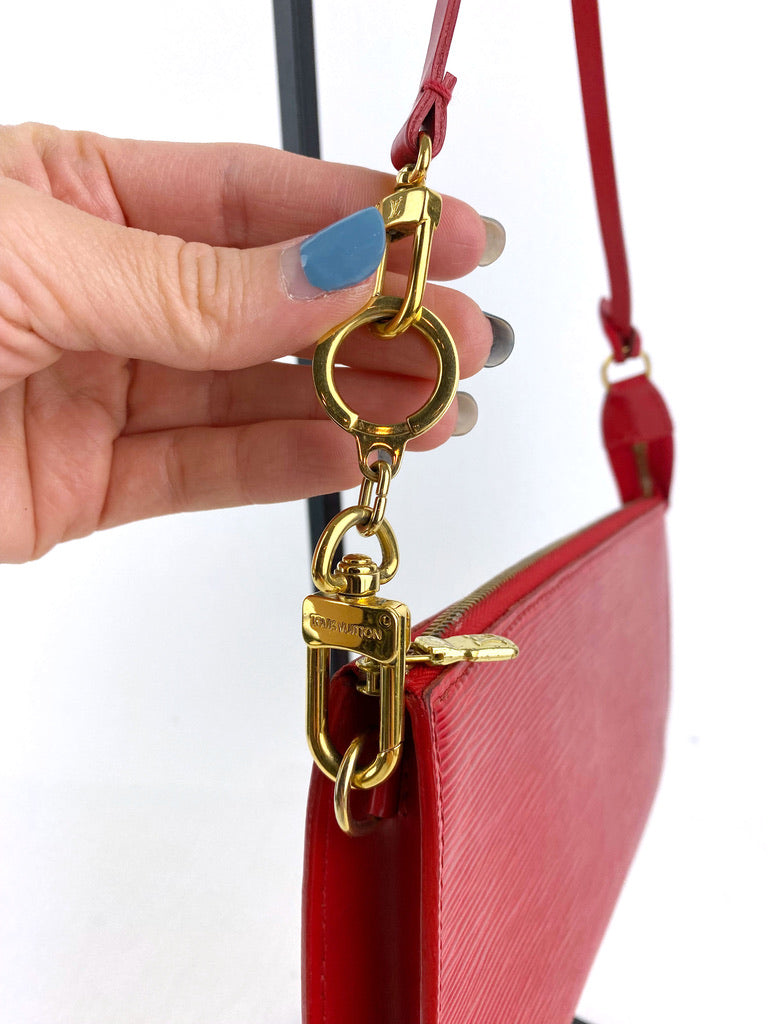 Louis Vuitton Nøglering/Taskeforlænger - Guldfarvet