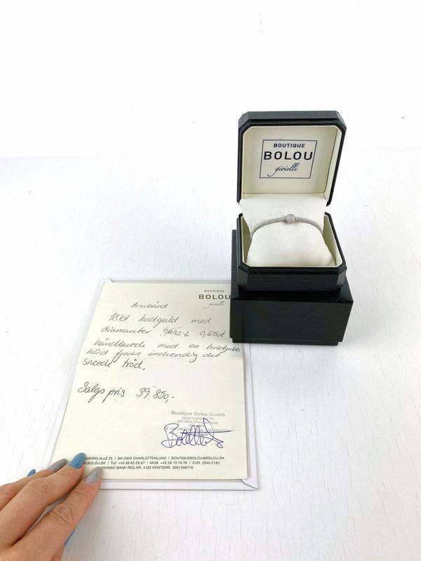 Bolou Armbånd - 18 Karat hvidguld med diamanter - (Nypris 39.850 kr)