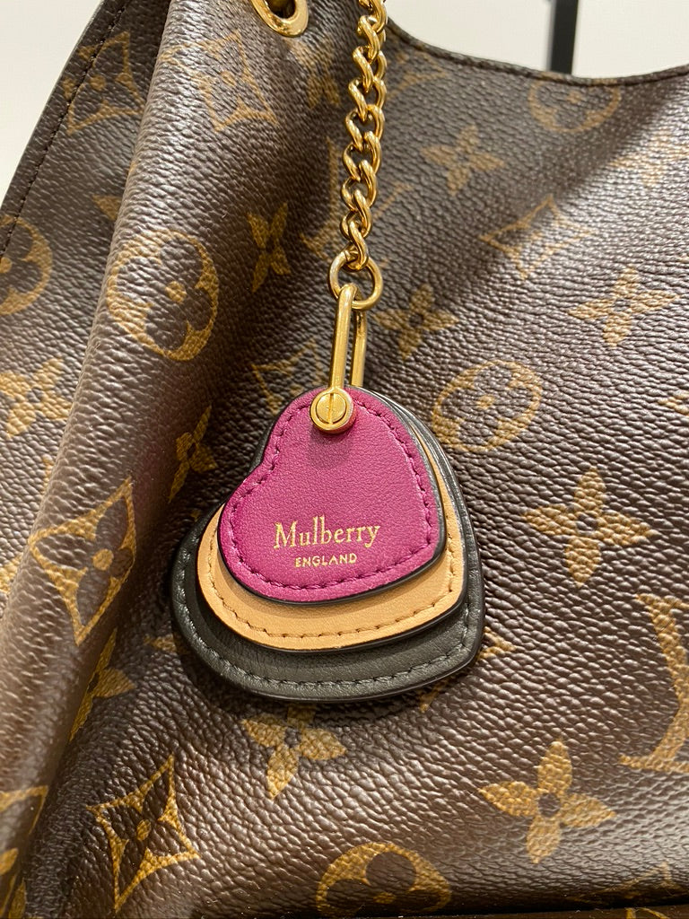 Mulberry Taskesmykke/ Nøglering Flerfarvet Med Hjerte