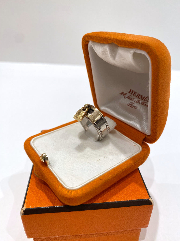 Hermes Lock Band Ring - Str 52