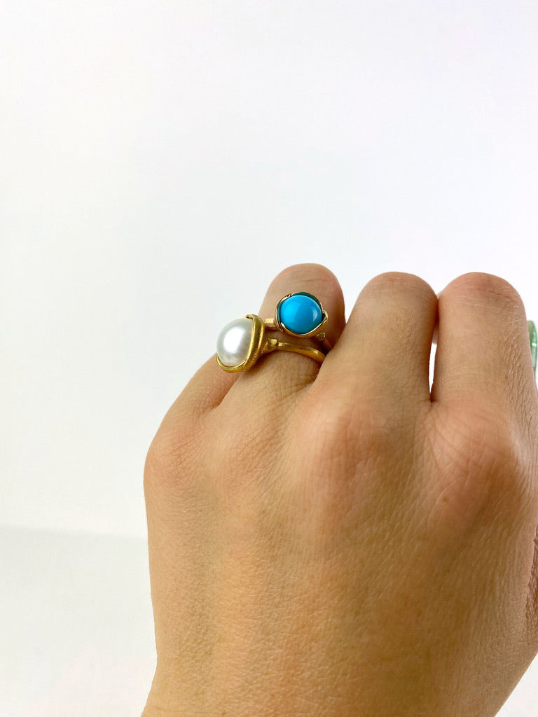 Ole Lynggaard Lotus Ring Med Smuk Perle - Str 49