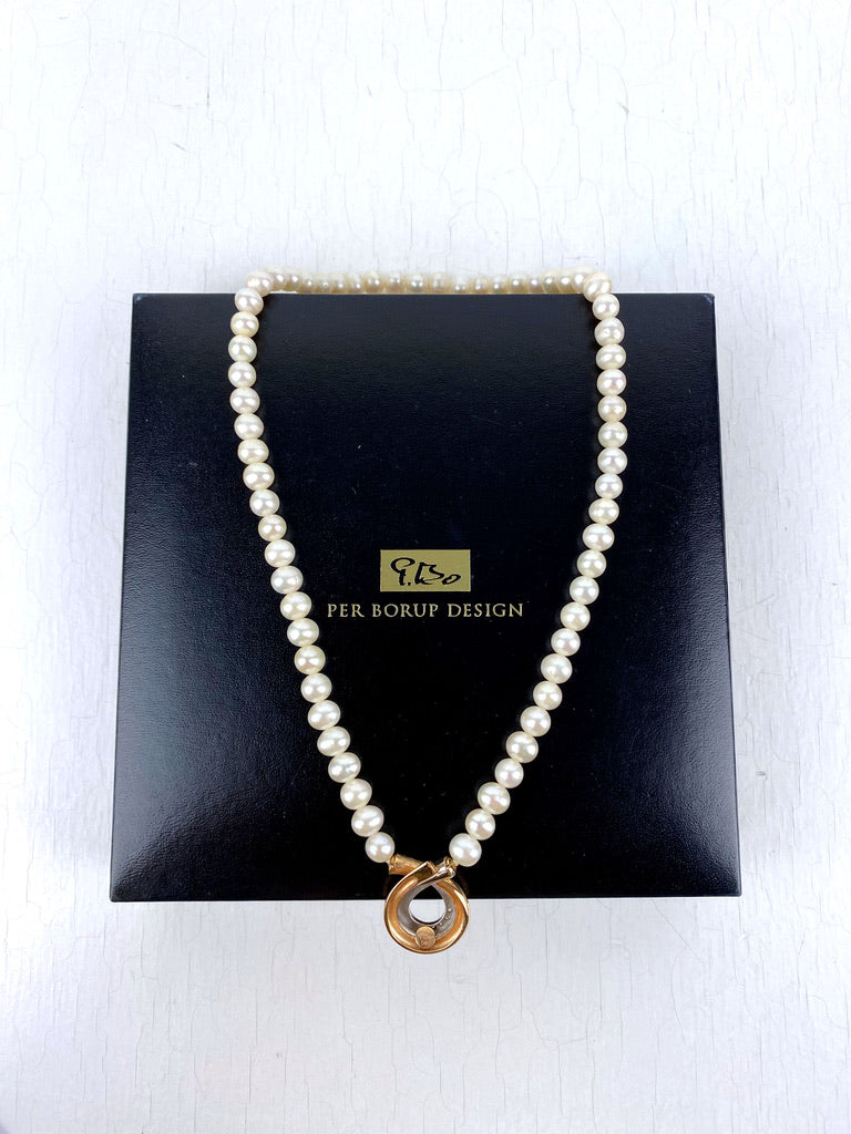 Per Borup Design -  Halskæde - 14 Karat Guld Med Diamanter. (Vurderingspris 21.250 kr)