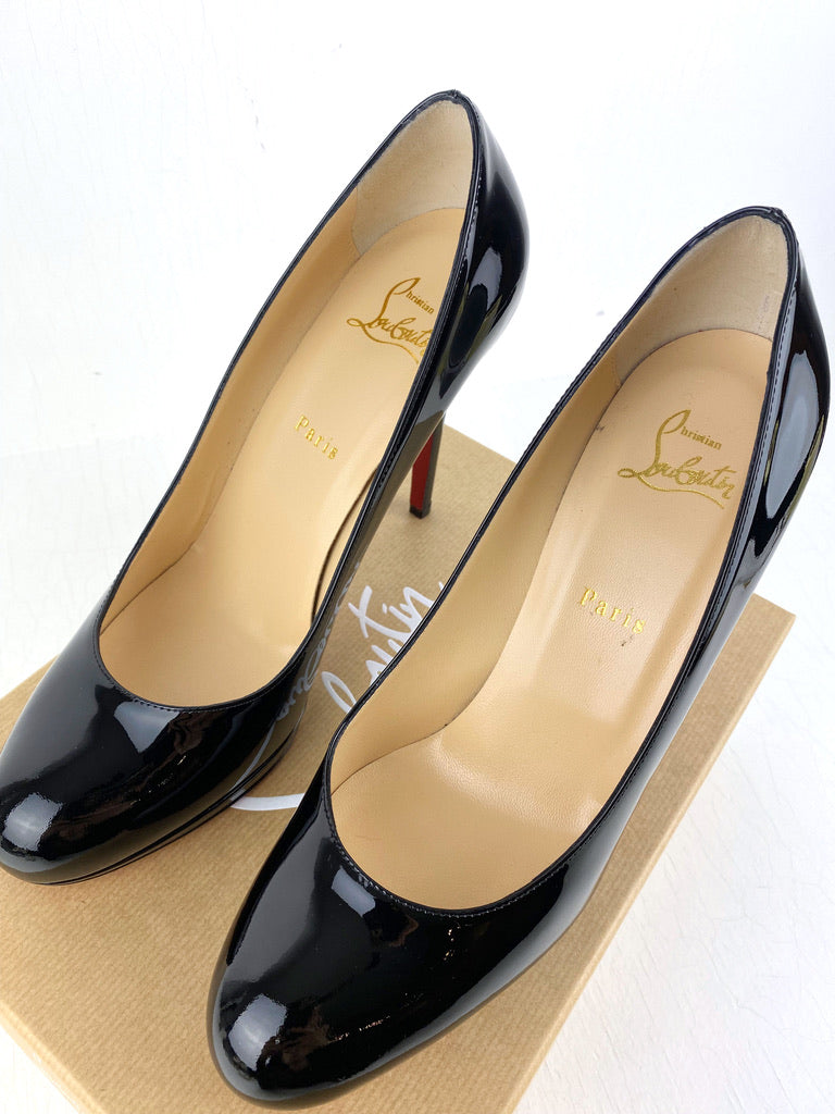 Christian Louboutin Stiletter - New Simple Pumps 120 Patent- Str 40,5 - (Nypris 5.200 kr)