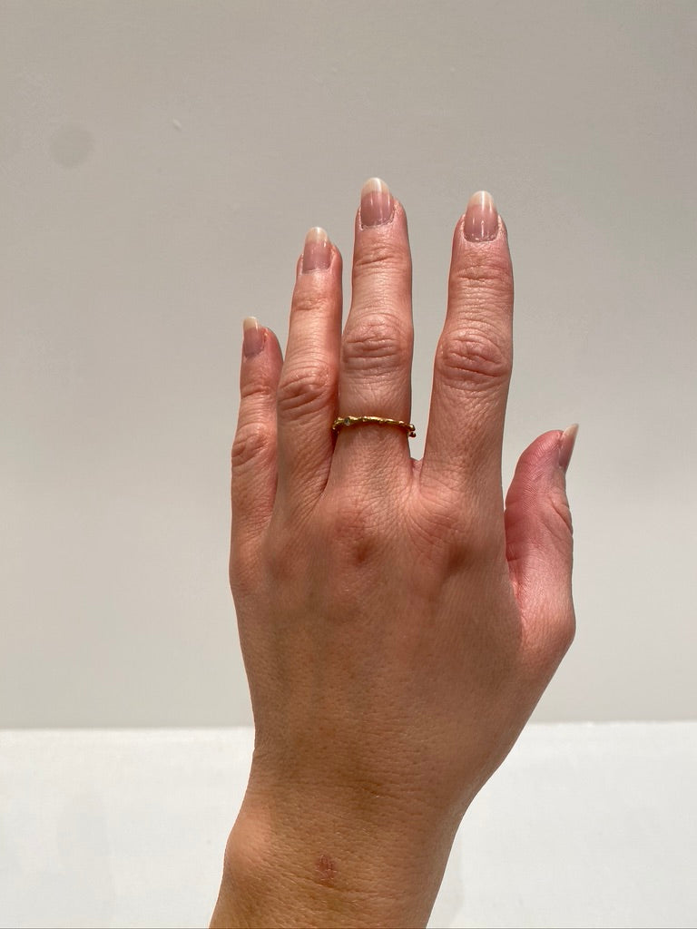 Ole Lynggaard Nature Ring - 18 Karat Guld Med Diamanter - (Nypris 14.900 kr)