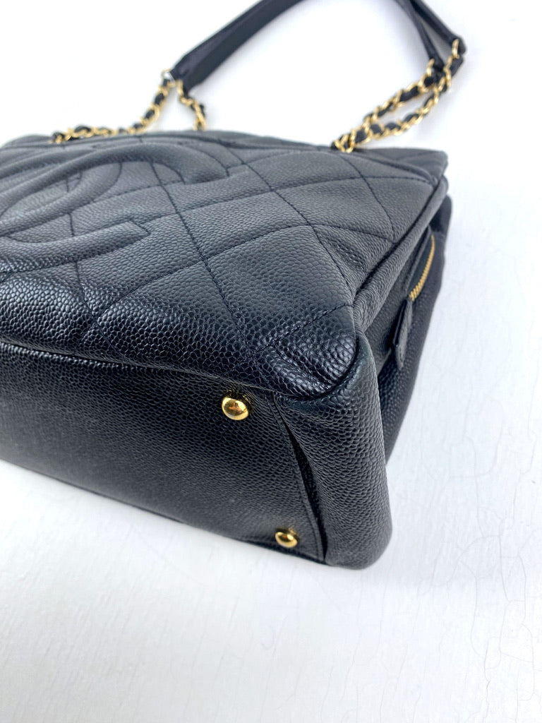 Chanel Taske - Sort Caviar Med Guldhardware