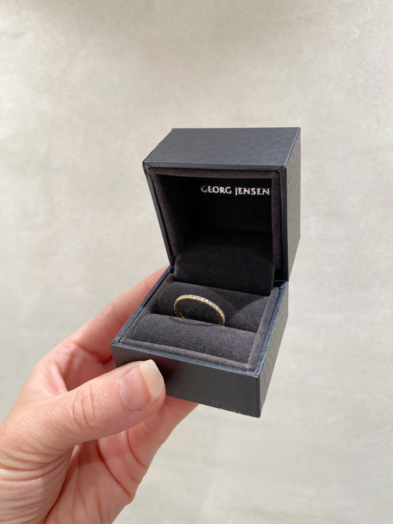 Georg Jensen Aurora Ring - Guld Med Diamanter - Str 53 - (Nypris 17.500 kr)