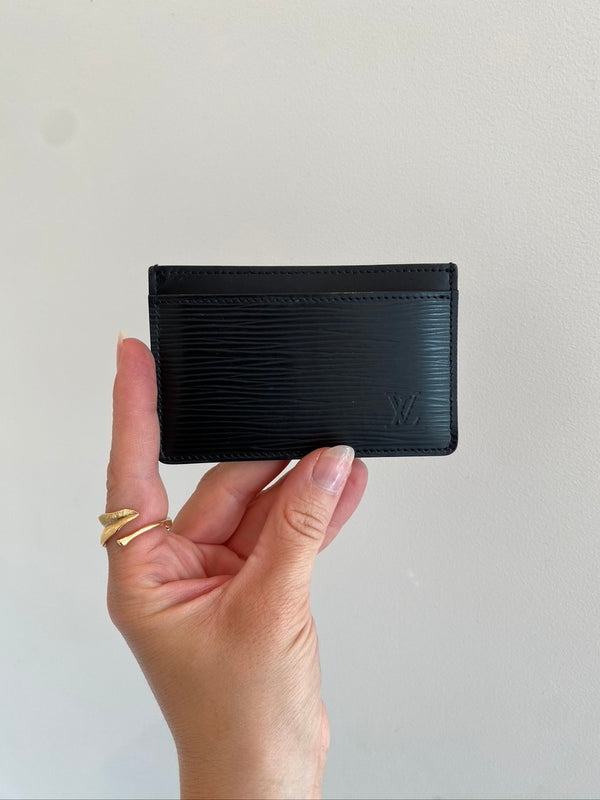 Louis Vuitton Epi Kortholder - Sort