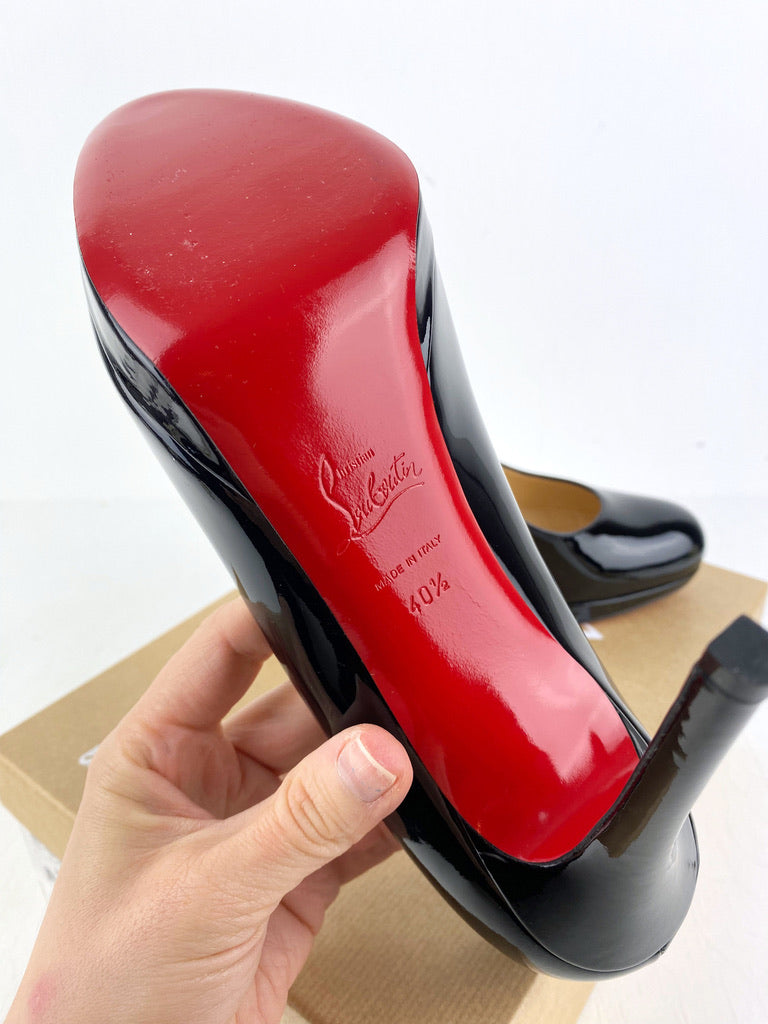 Christian Louboutin Stiletter - New Simple Pumps 120 Patent- Str 40,5 - (Nypris 5.200 kr)