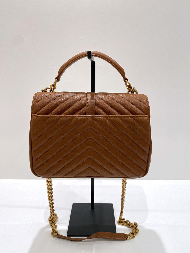 Saint Laurent Medium College Bag - Brown - (Nypris ca 16.500 kr)