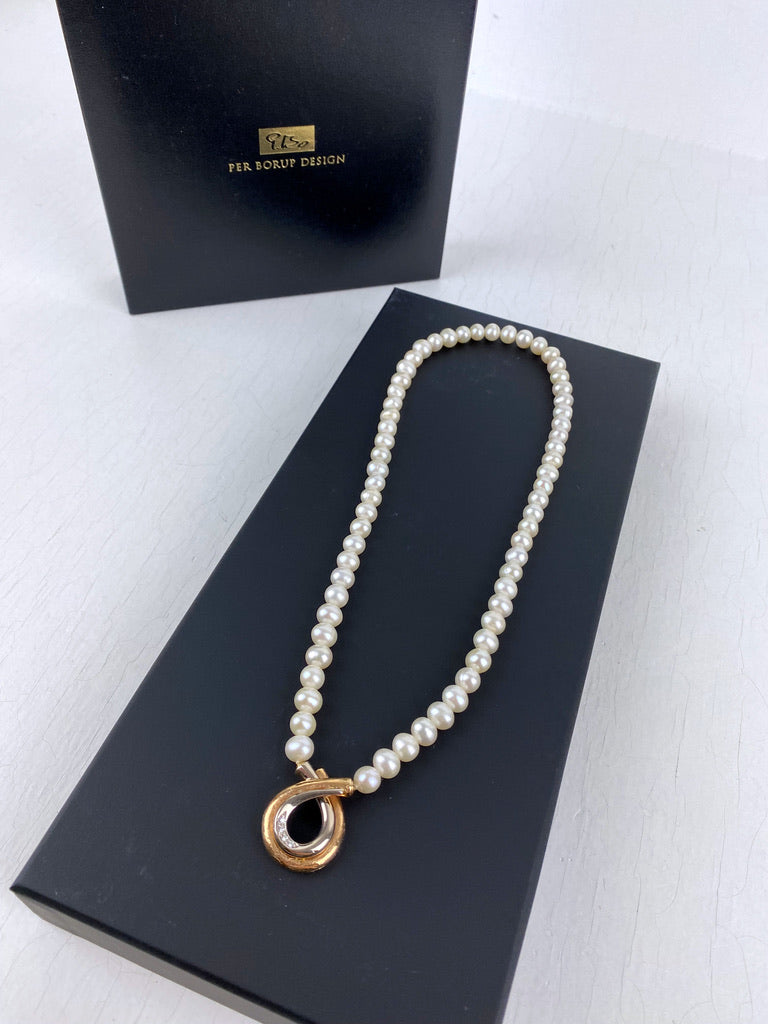 Per Borup Design -  Halskæde - 14 Karat Guld Med Diamanter. (Vurderingspris 21.250 kr)