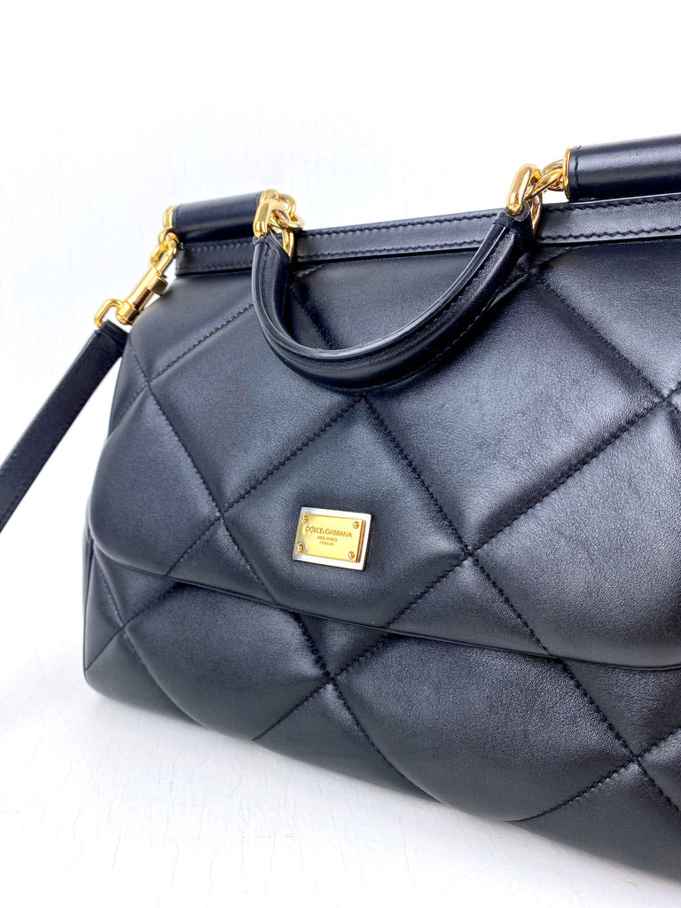 Dolce&Gabbana Medium Sicily Bag/taske - Sort - (Nypris 10.000 kr/1.350 Euro)