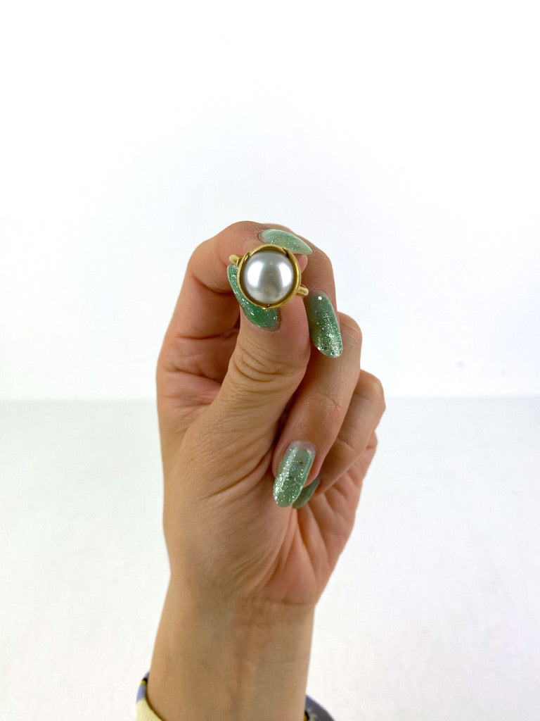 Ole Lynggaard Lotus Ring Med Smuk Perle - Str 49