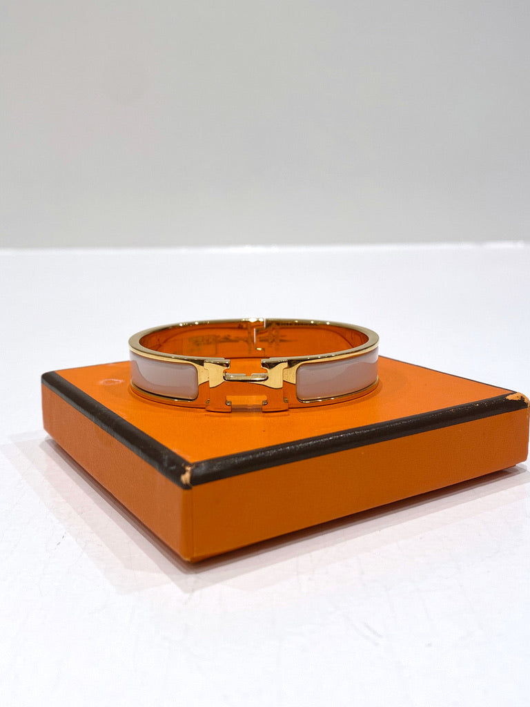 Hermes Armbånd  Str GM. (Det Store) - Hvidt - (Nypris 5.400 Kr)