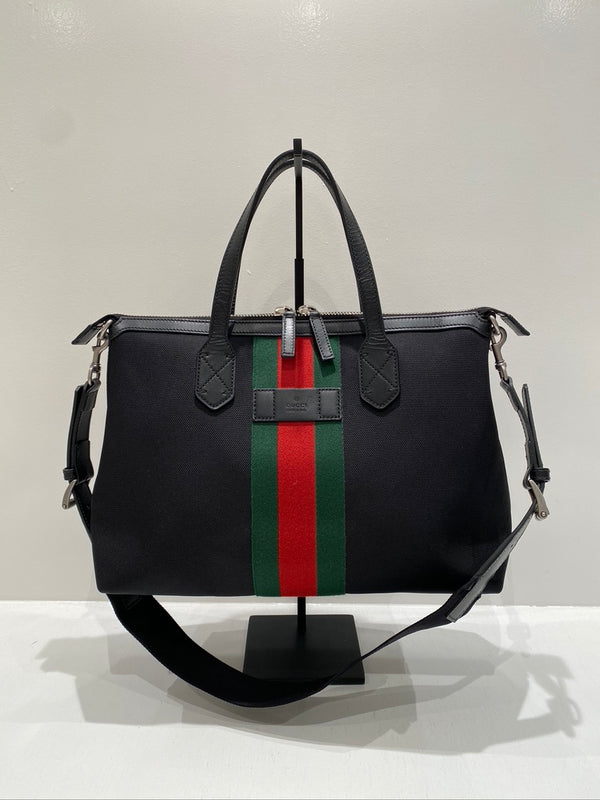 Gucci Taske - Sort Med klassisk Gucci Stribe