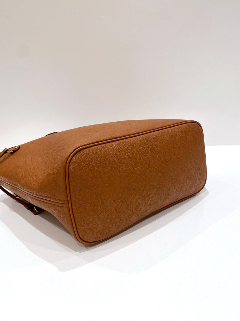 Louis Vuitton Neverfull MM Empreinte Tote Bag - Cognac - (nypris 16.300 kr)