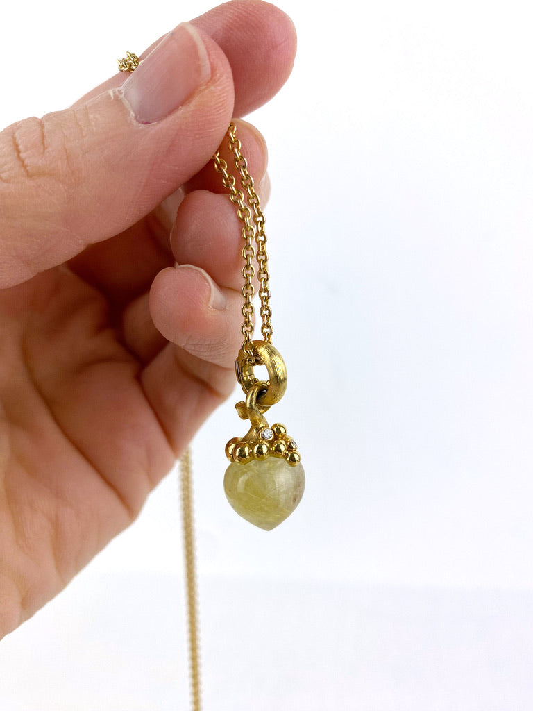 Ole Lynggaard Sweet Drop VEDHÆNG - 18 Karat Guld Med Diamanter - (Vurderingspris 14.995 kr)
