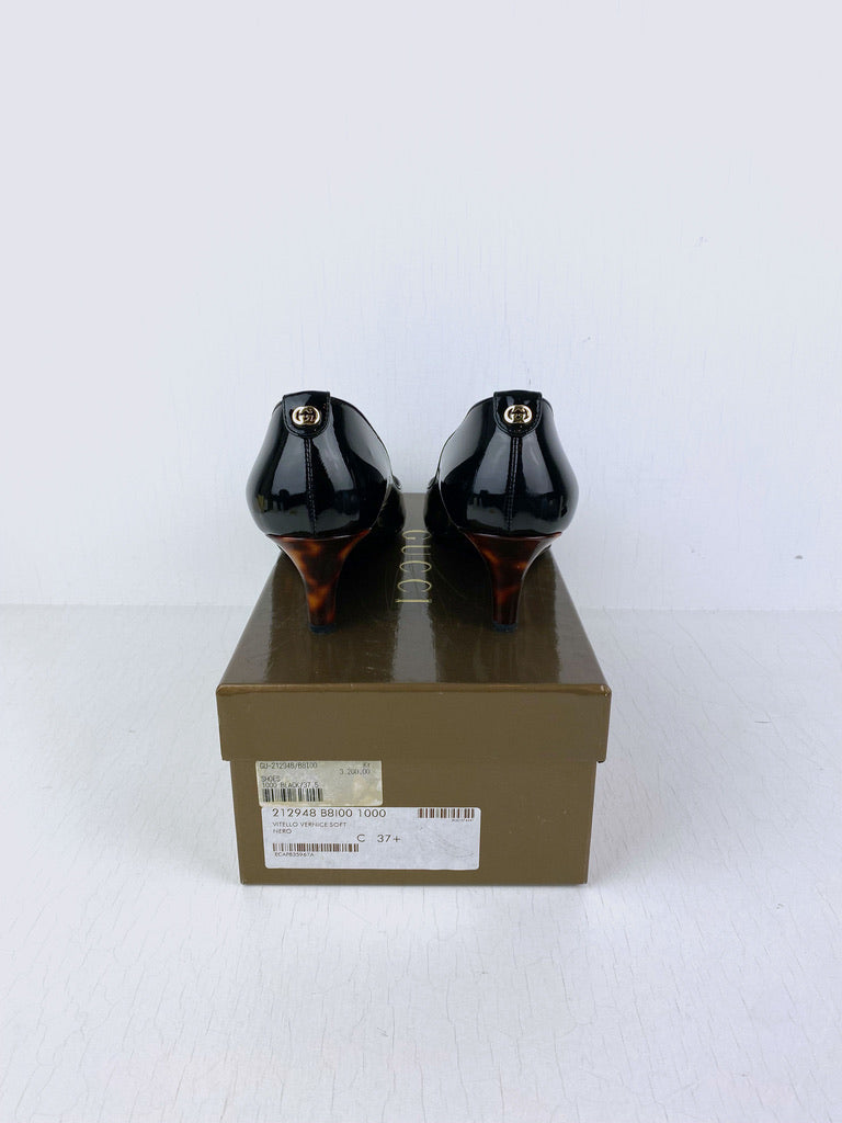 Gucci Sko Med Kilehæl - Str 37,5 - (Nypris 3.200 kr)