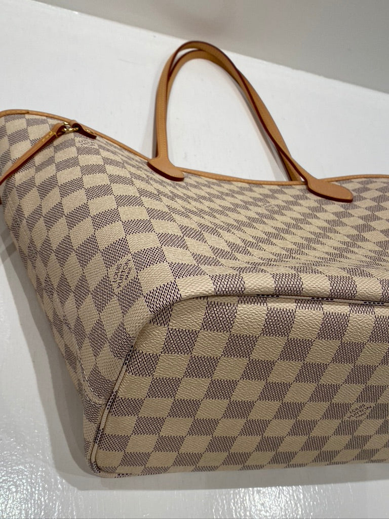Louis Vuitton Neverfull Damier Azur MM Taske - (Nypris 11.500 kr)