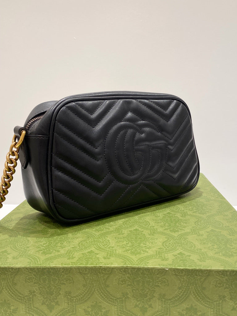 Gucci Marmont Small Matelassé Taske - Sort - (Nypris 13.300 kr)