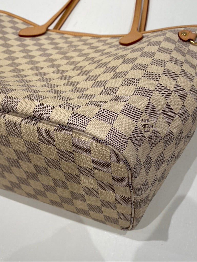 Louis Vuitton Neverfull Damier Azur MM Taske - (Nypris 11.500 kr)