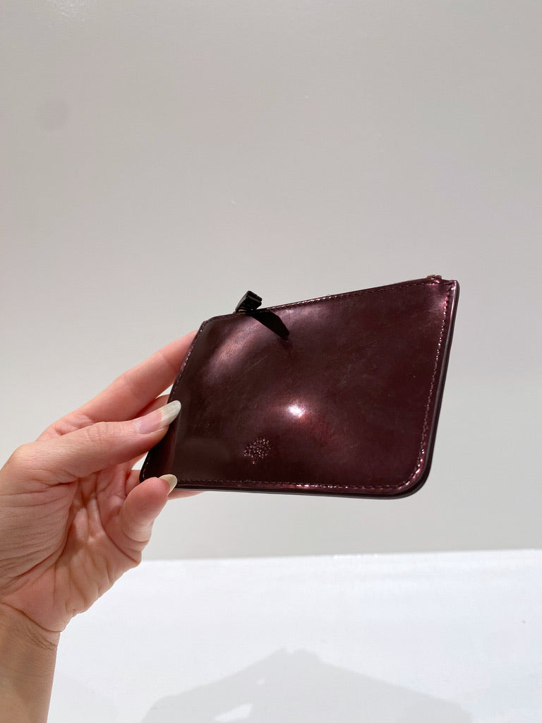 Mulberry Lille Pung - Oxblood Mirror Metallic