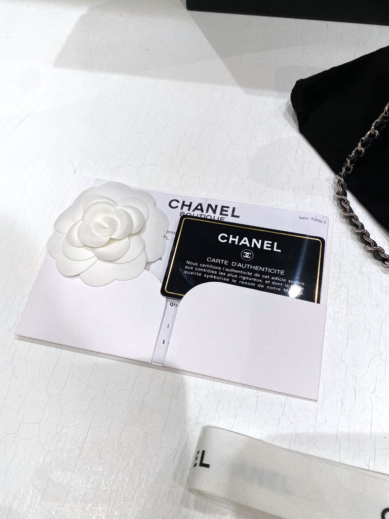Chanel Wallet On Chain - Caviar Med Sølvhardware - (Nypris 25.040 kr)