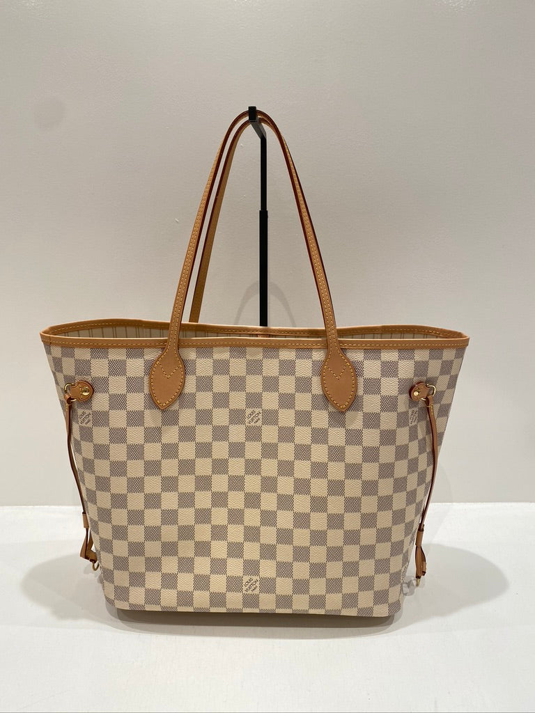 Louis Vuitton Neverfull Damier Azur MM Taske - (Nypris 11.500 kr)