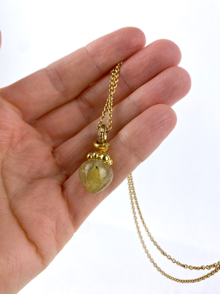 Ole Lynggaard Sweet Drop VEDHÆNG - 18 Karat Guld Med Diamanter - (Vurderingspris 14.995 kr)
