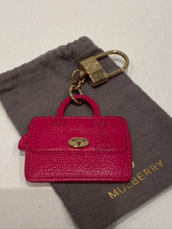 Mulberry Taskesmykke/ Nøglering - Pink