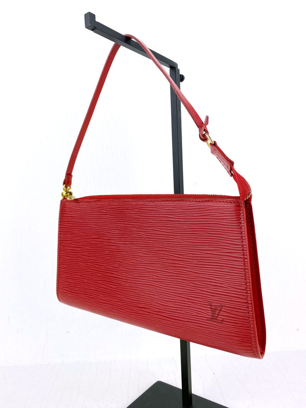 Louis Vuitton Epi Pochette Taske - Rød