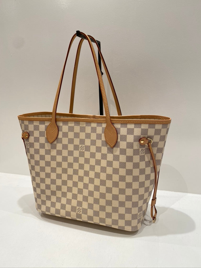 Louis Vuitton Neverfull Damier Azur MM Taske - (Nypris 11.500 kr)