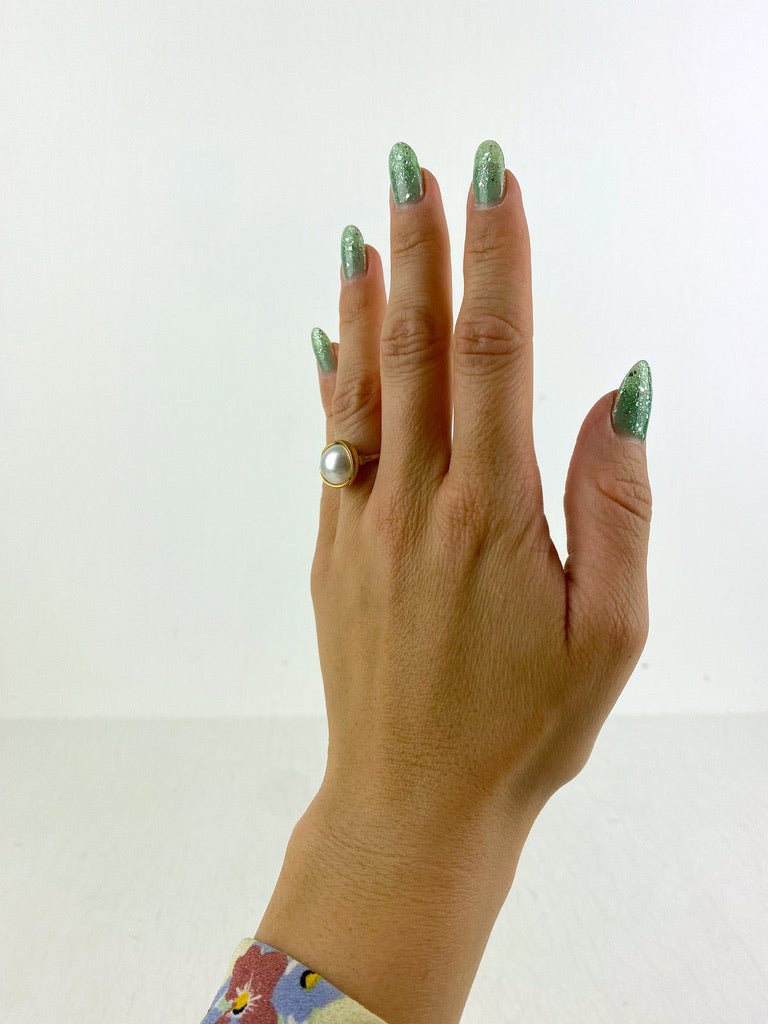 Ole Lynggaard Lotus Ring Med Smuk Perle - Str 49