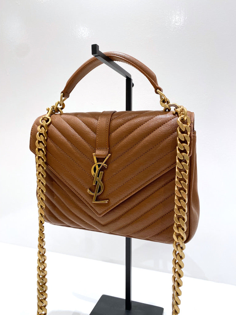 Saint Laurent Medium College Bag - Brown - (Nypris ca 16.500 kr)