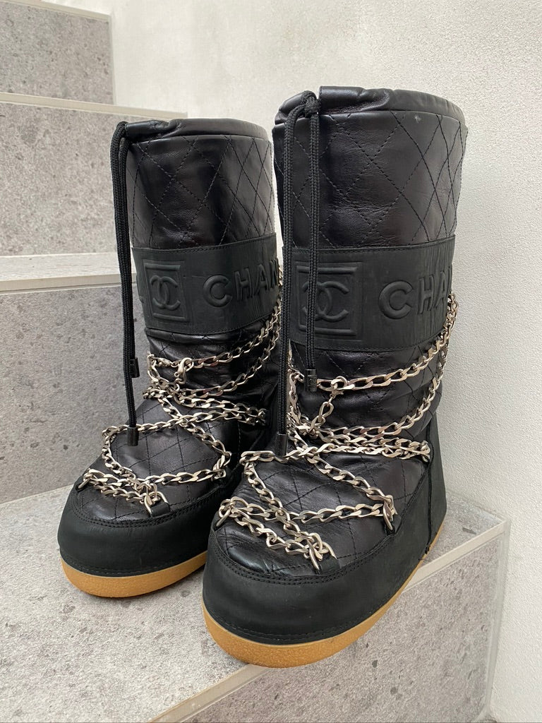 Chanel Moon Boots/Snow Boots - Str 35-37 - (Nypris ca 10-15.0000 kr for lignende støvler)