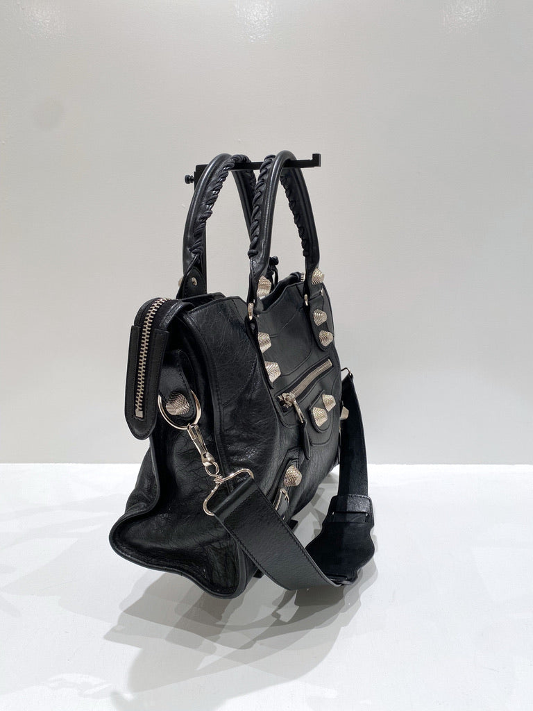 Balenciaga City Taske - Sort Med Sølvhardware - (Nypris ca 18.273 kr/2.450 Euro)