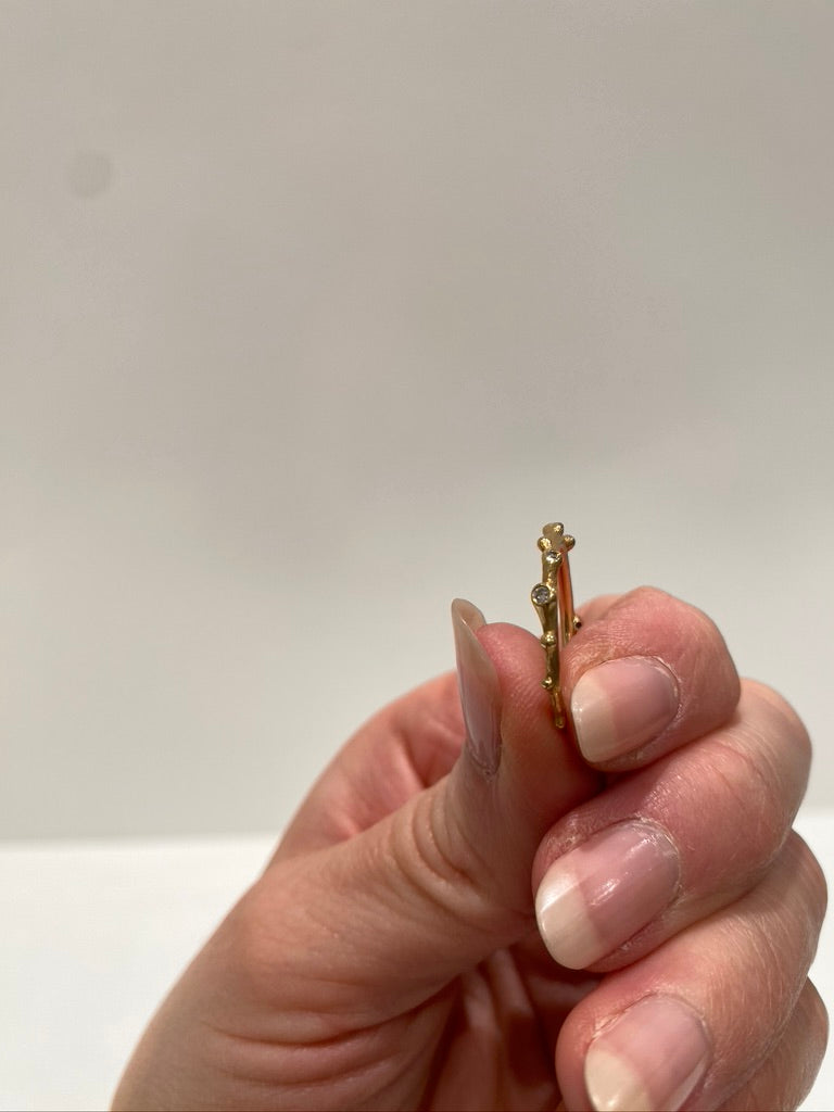 Ole Lynggaard Nature Ring - 18 Karat Guld Med Diamanter - (Nypris 14.900 kr)