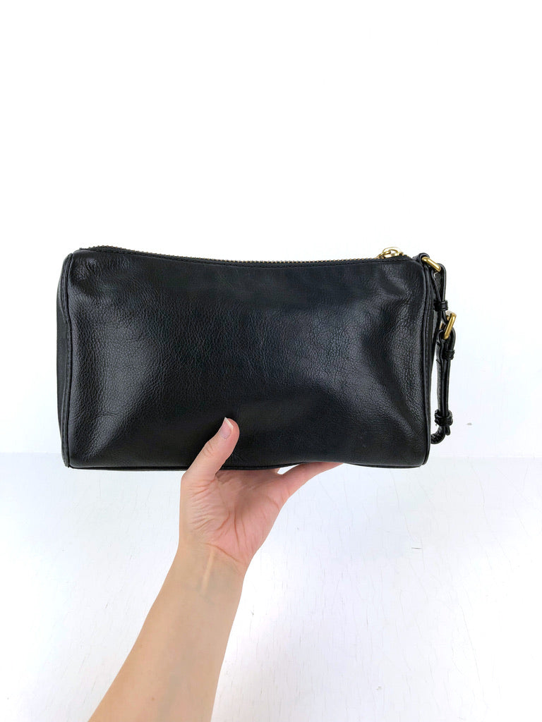 Marc By Marc Jacobs Stor Clutch - Sort læder