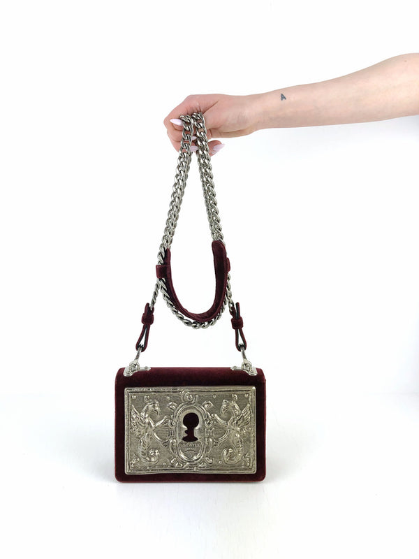 Prada Velour Taske - Bordeaux