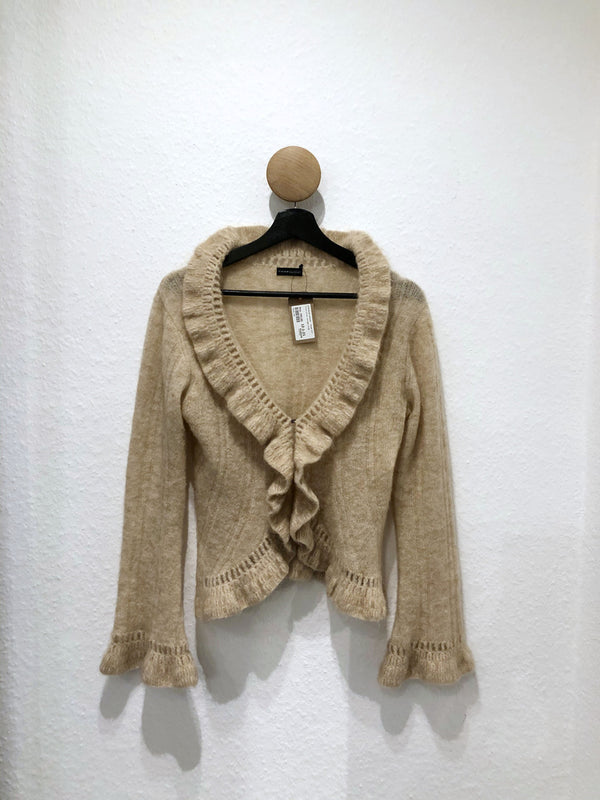 Chine Mohair Strikket Cardigan - Str 3/Passer ca. M
