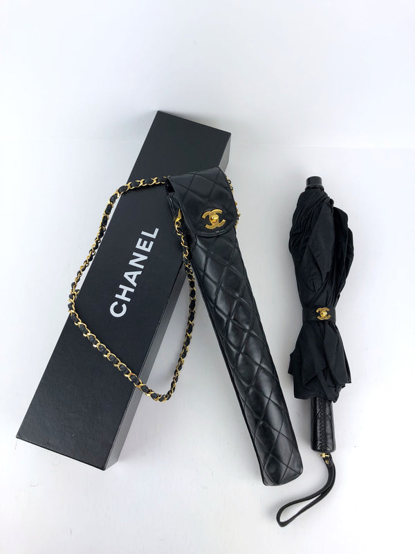Chanel Vintage Paraply inkl. taske til paraplyen