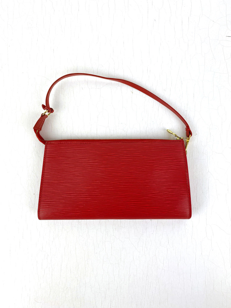 Louis Vuitton Epi Pochette Taske - Rød
