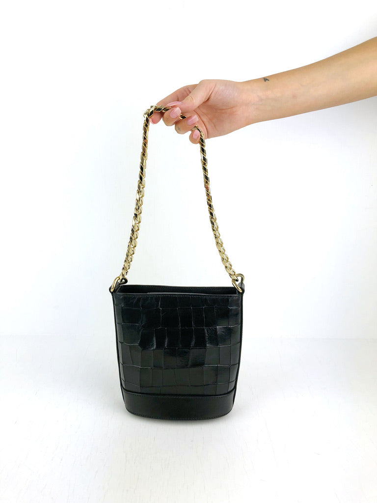 Mulberry Mini Jamie Croc Bucket Bag - Sort