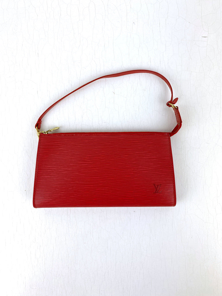 Louis Vuitton Epi Pochette Taske - Rød
