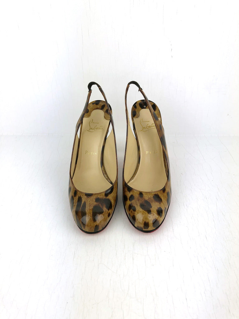 Christian Louboutin Leopard Stiletter - Str 39,5