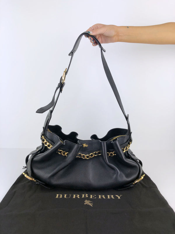 Burberry Taske Sort Med Guldhardware