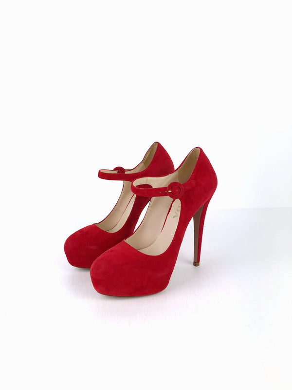 Prada Stiletter Røde - Str 37,5